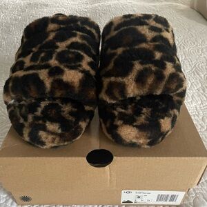 UGG Fluff Yeah Leopard Sandals